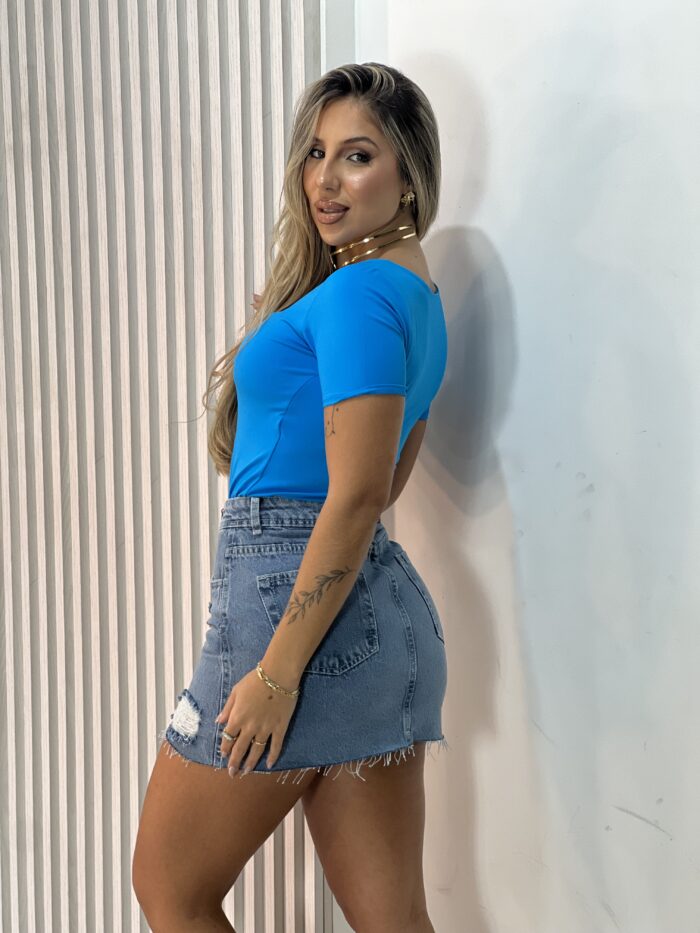 blusa poliamida tania azul blusa poliamida tania azul
