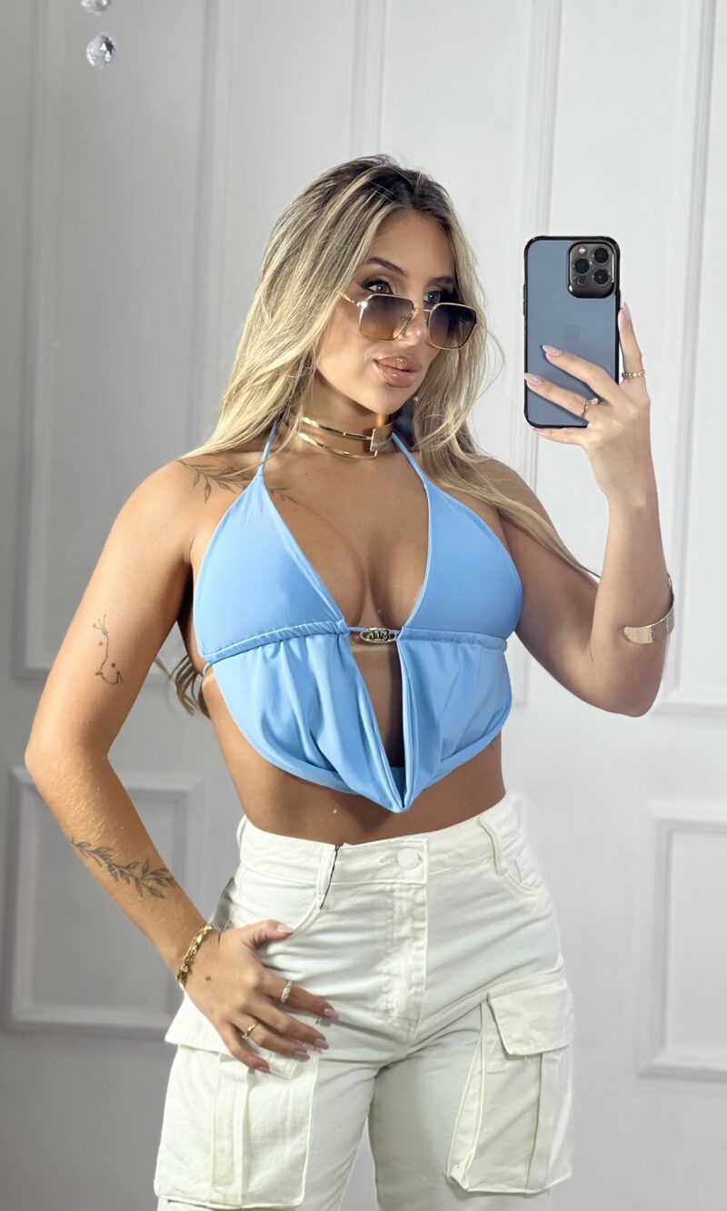 cropped blogueirinha azul cropped blogueirinha azul