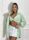 chemise com cropped verde