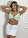 chemise com cropped verde