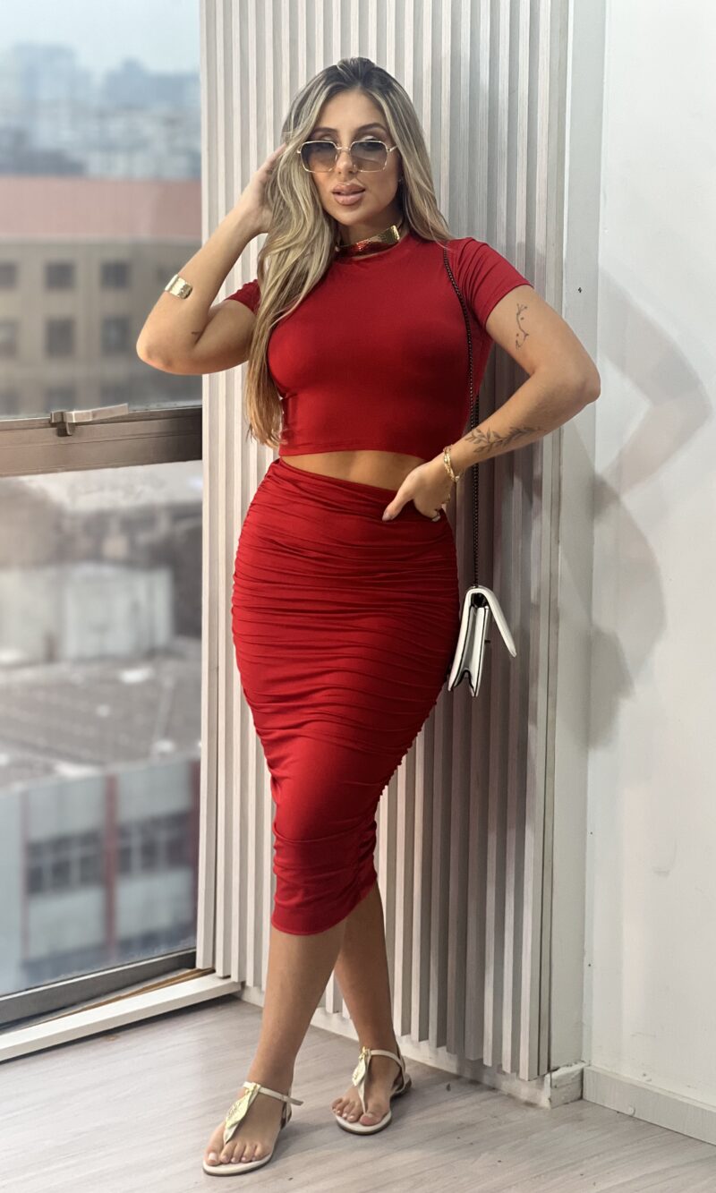 conjunto midi rafinha vermelho