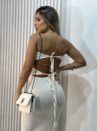 vestido longo selena off white