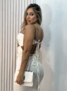 vestido longo selena off white