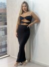 vestido longo selena preto
