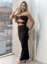 vestido longo selena preto