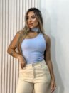 blusa poliamida luara azul