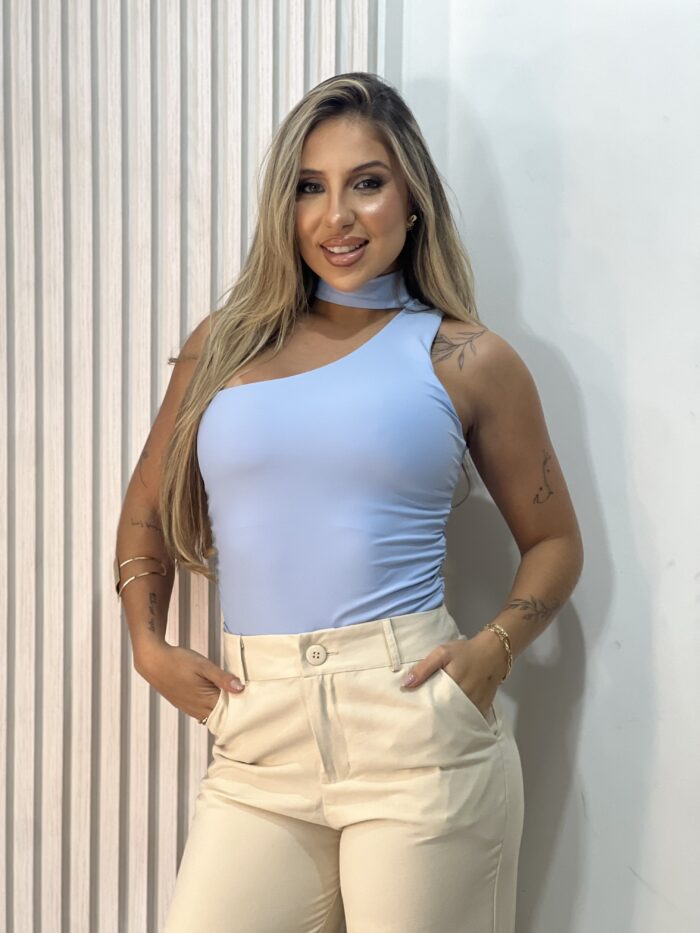 blusa poliamida luara azul