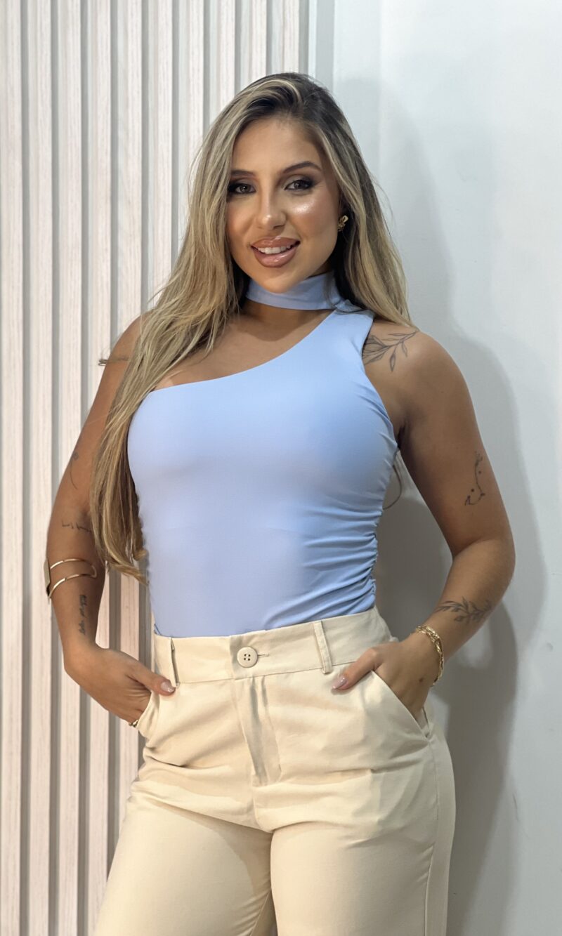 blusa poliamida luara azul