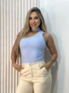 blusa poliamida luara azul