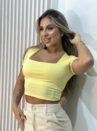 cropped nena amarelo