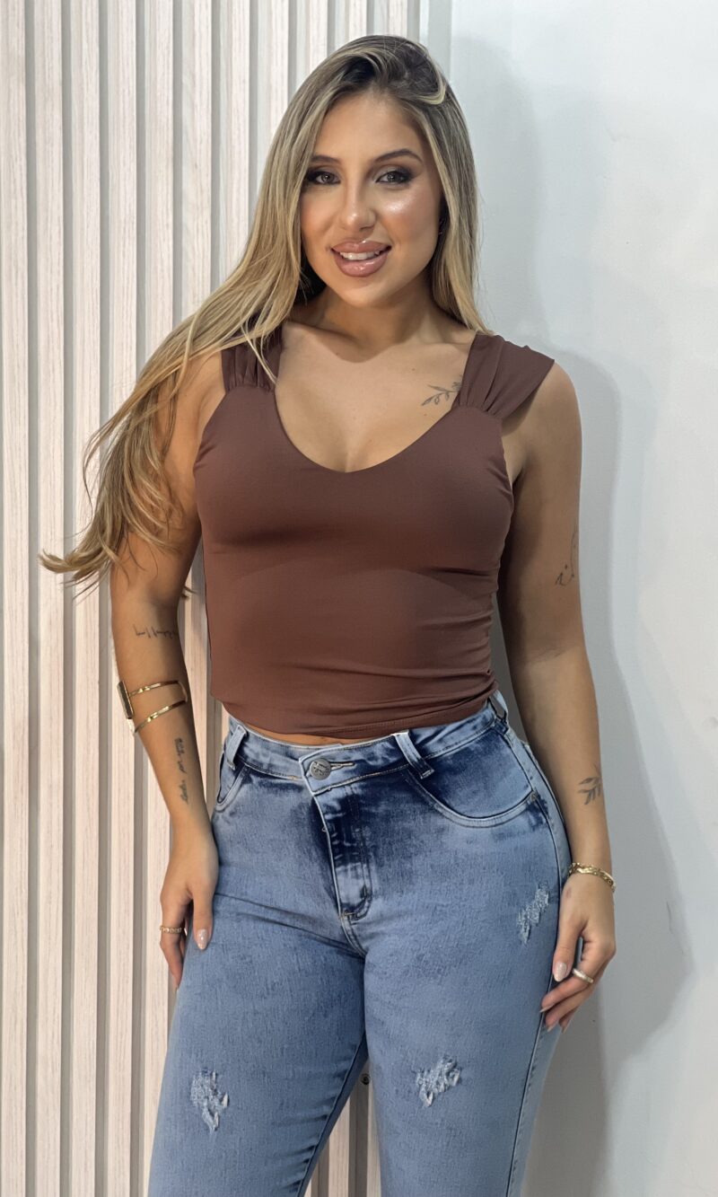 cropped julye marrom