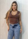 cropped julye marrom