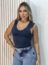 cropped julye azul marinho