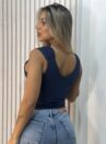 cropped julye azul marinho