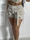 short jeans cargo bege