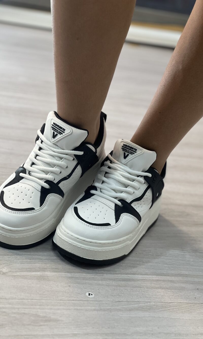 tenis preto branco multi via marte 304 001 01