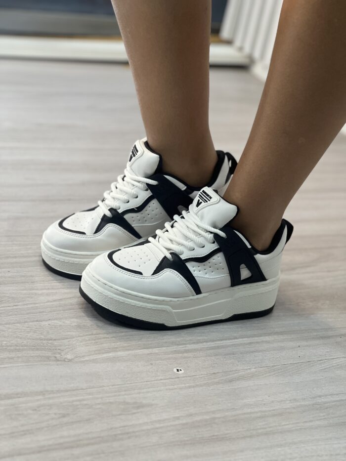 tenis preto branco multi via marte 304 001 01