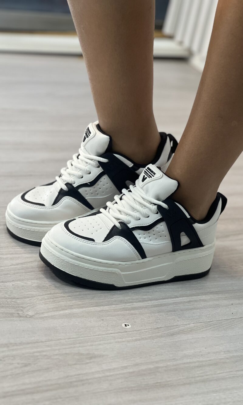 tenis preto branco multi via marte 304 001 01