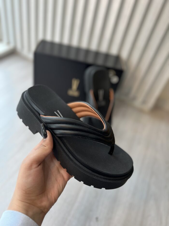 tamanco chinelo preto vizzano 6499 126