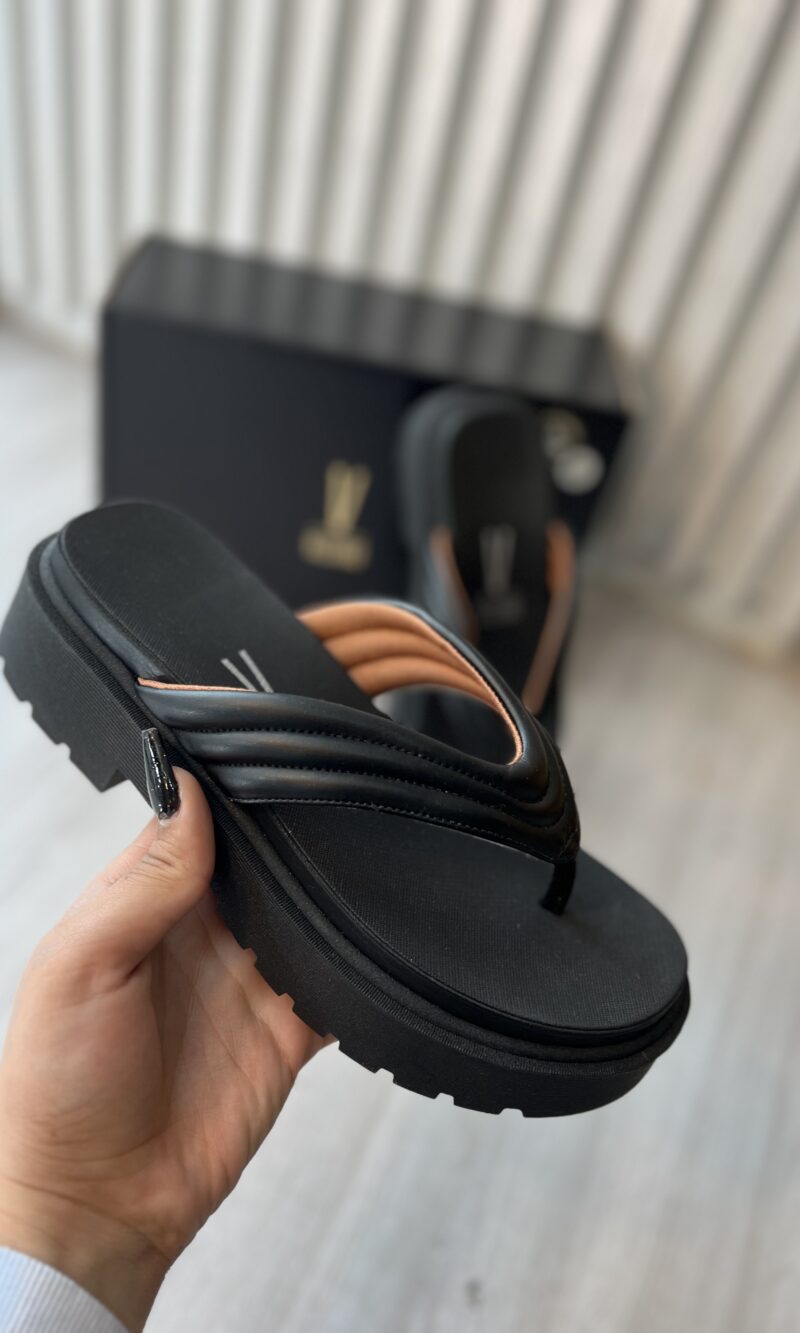 tamanco chinelo preto vizzano 6499 126