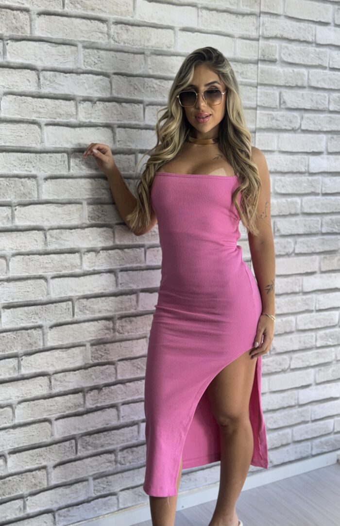vestido midi livia rosa vestido midi livia rosa