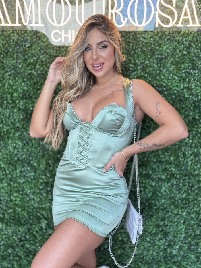vestido carlota verde oliva