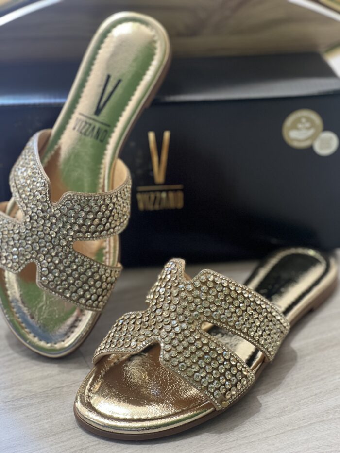 rasteira brilhosa golden dourado vizzano 6371 1105 rasteira brilhosa golden dourado vizzano 6371 1105