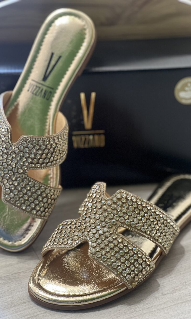 rasteira brilhosa golden dourado vizzano 6371 1105