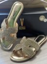 rasteira brilhosa golden dourado vizzano 6371 1105