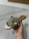 rasteira brilhosa golden dourado vizzano 6371 1105