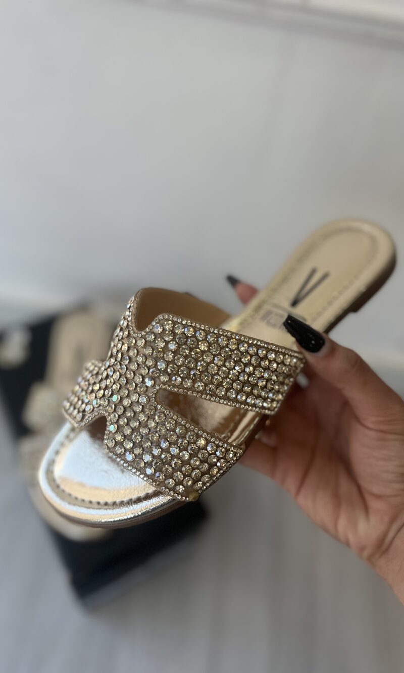 rasteira brilhosa golden dourado vizzano 6371 1105