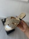 rasteira brilhosa golden dourado vizzano 6371 1105