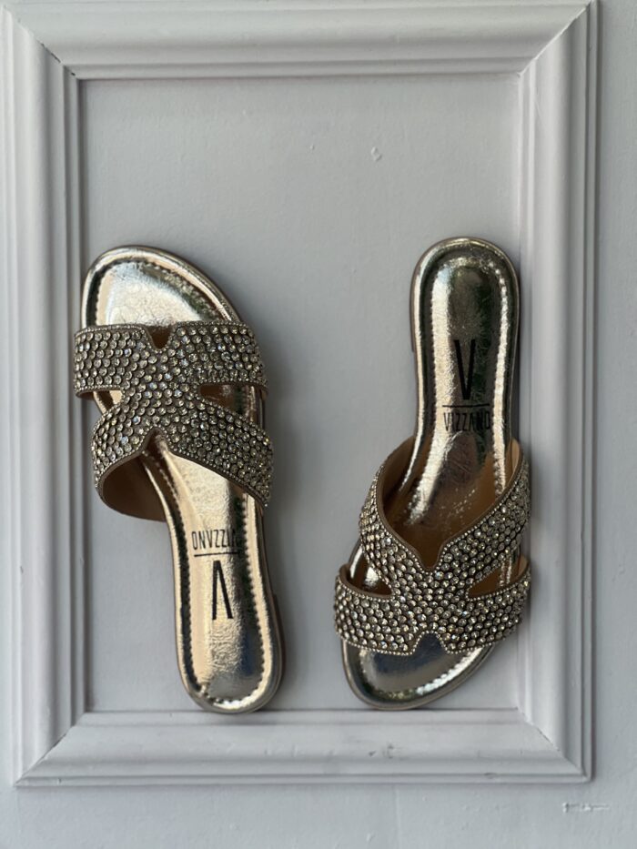 rasteira brilhosa golden dourado vizzano 6371 1105 rasteira brilhosa golden dourado vizzano 6371 1105