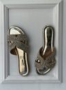 rasteira brilhosa golden dourado vizzano 6371 1105