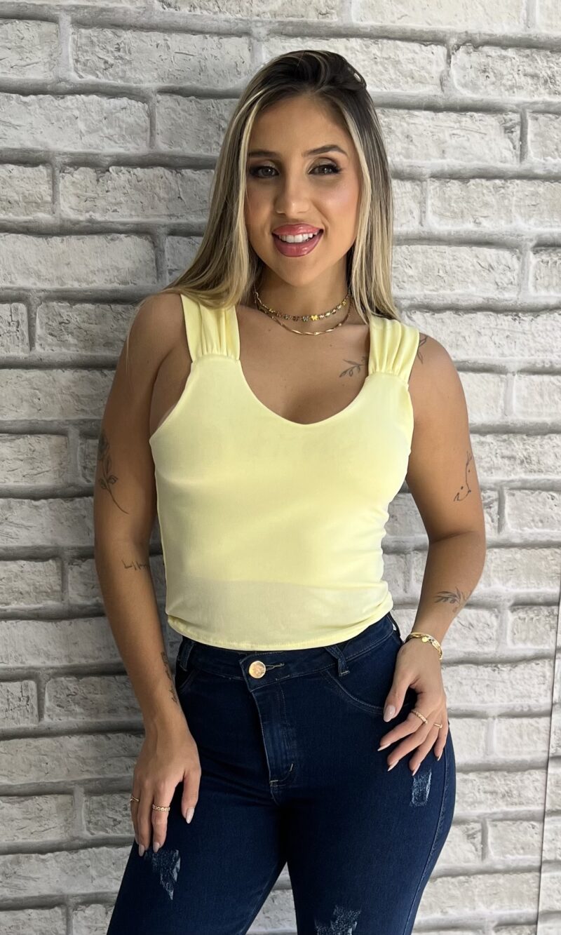 cropped julye amarelo manteiga