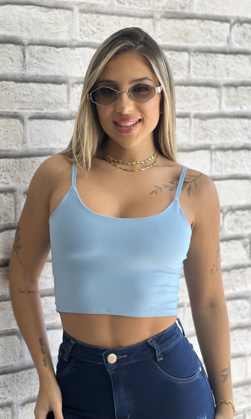 cropped alcinha vi azul bb
