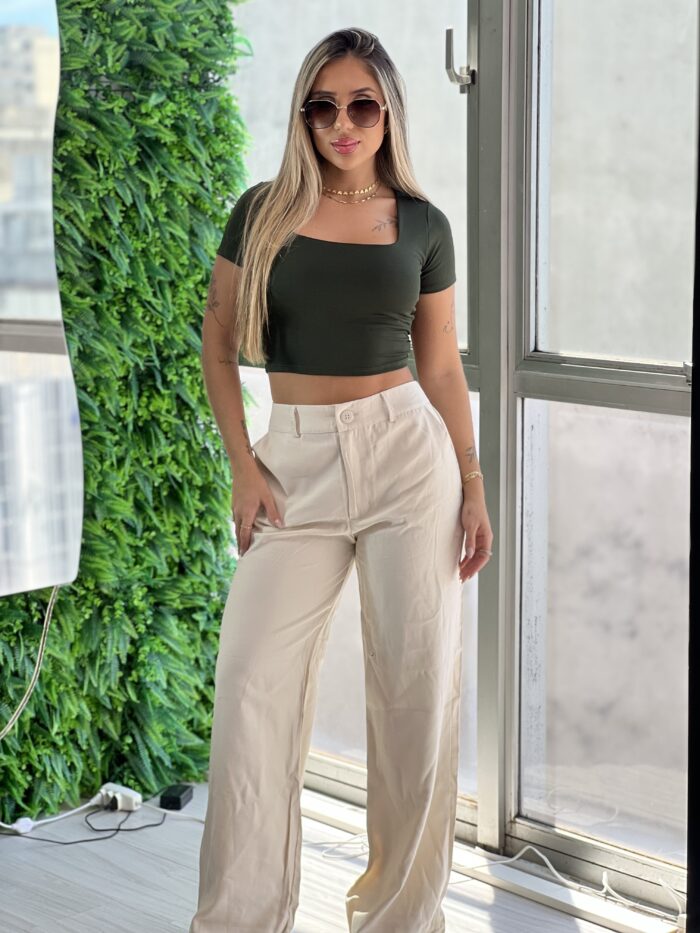 cropped nena verde militar cropped nena verde militar