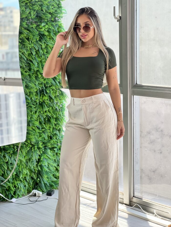 cropped nena verde militar cropped nena verde militar