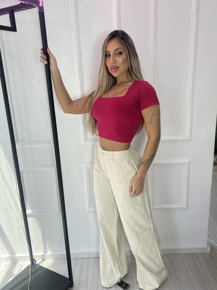 calca pantalona paola bege calca pantalona paola bege