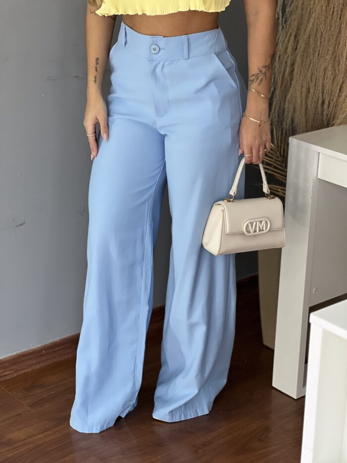 calca pantalona paola azul calca pantalona paola azul