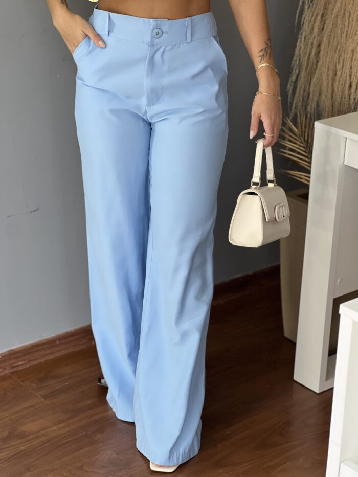 calca pantalona paola azul calca pantalona paola azul