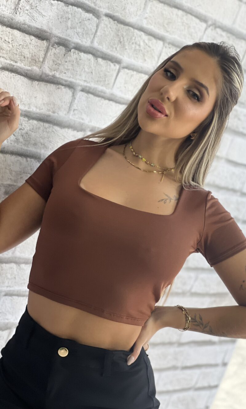 cropped nena marrom cropped nena marrom