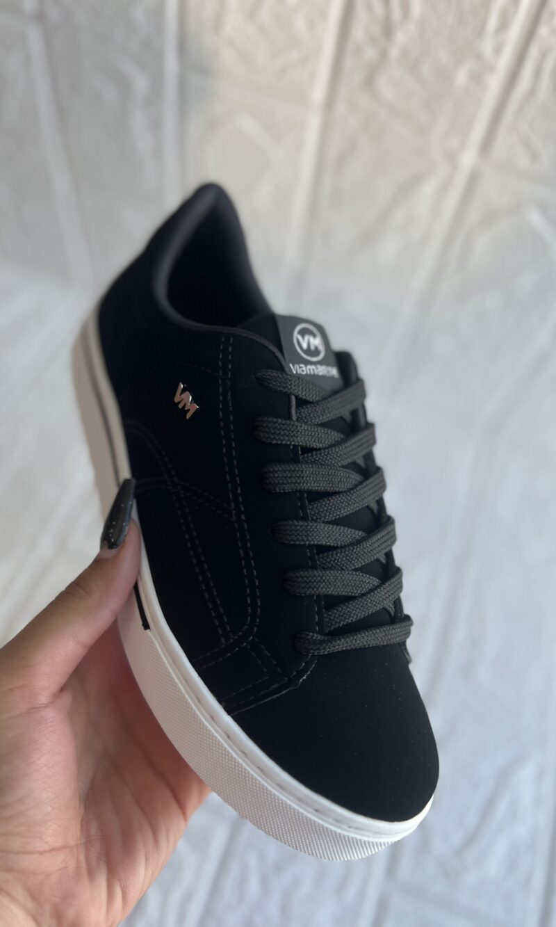 tenis nobuck preto via marte 016 008 01