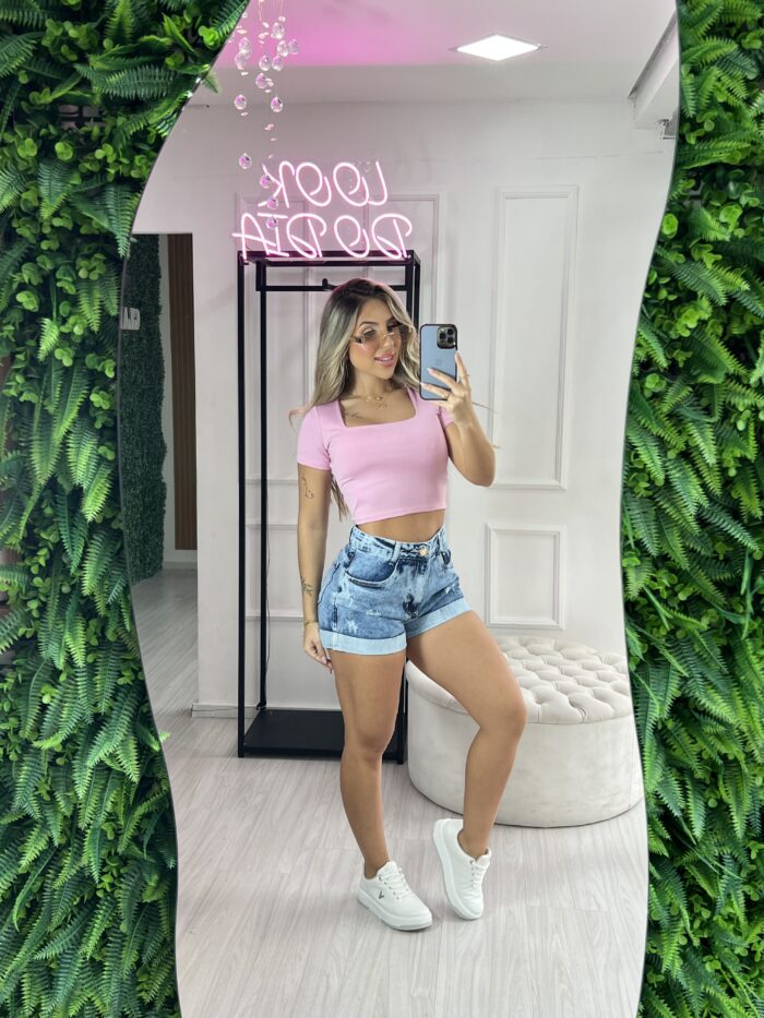 cropped nena rosa bb cropped nena rosa bb