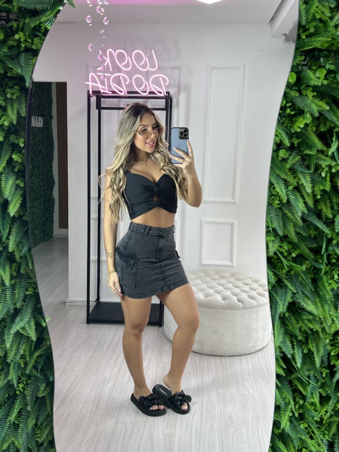 saia jeans cargo lori new black saia jeans cargo lori new black