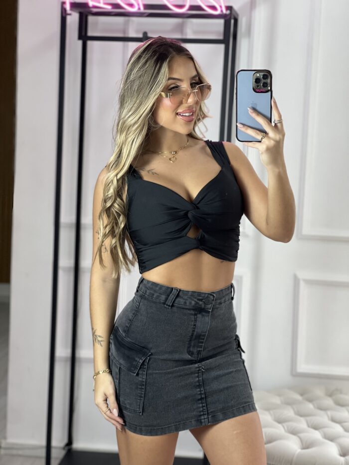 saia jeans cargo lori new black saia jeans cargo lori new black