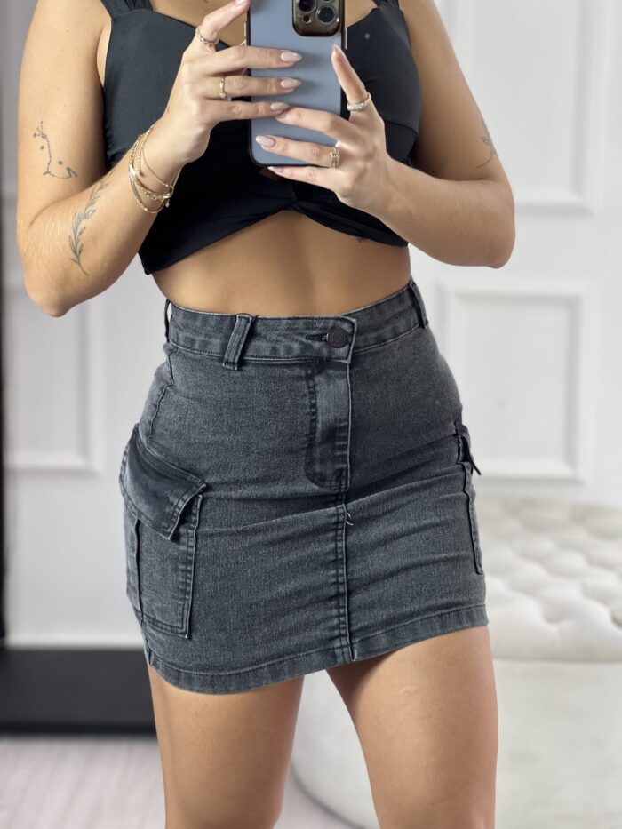 saia jeans cargo lori new black saia jeans cargo lori new black