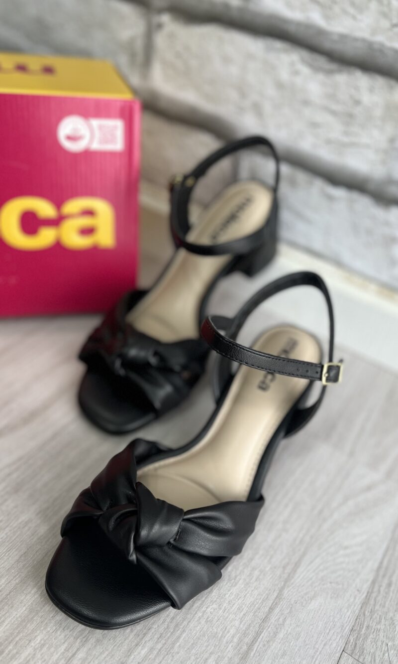 sandalia no strech preto moleca 5496 122