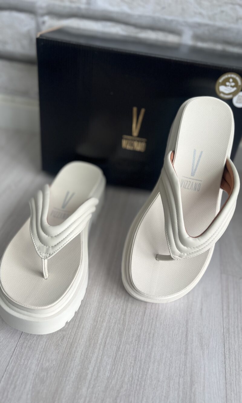 tamanco chinelo off white vizzano 6499 126