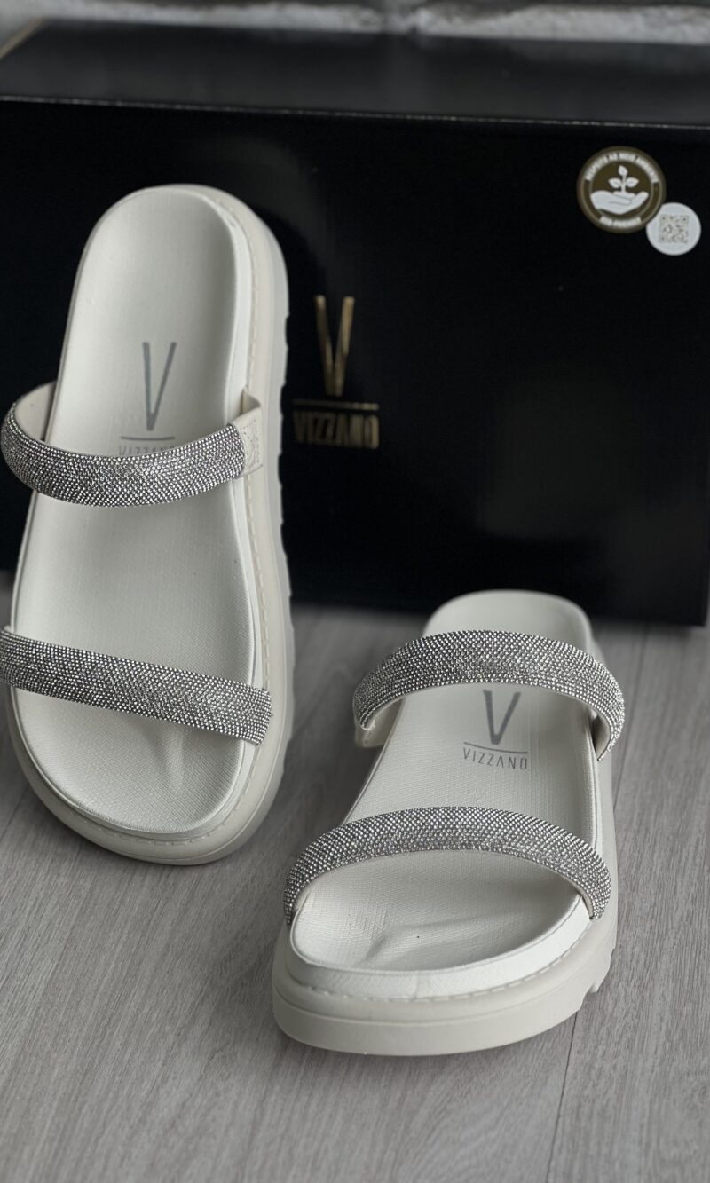 papete 2 tiras brilho off white vizzano 6459 110